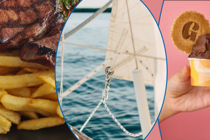 a hot dog on a bun next to some fries