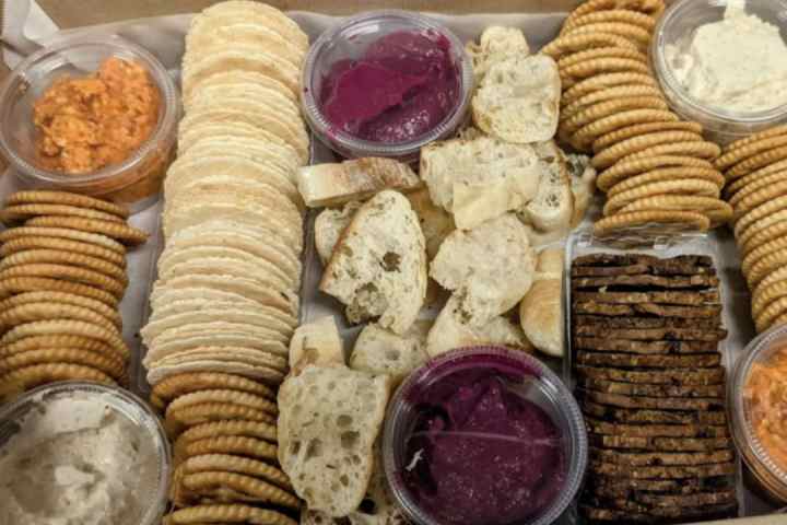 a box filled with different types of food