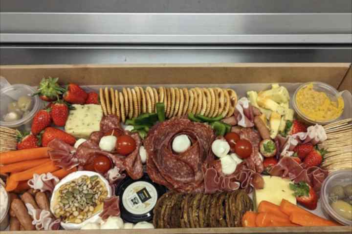 a box filled with different types of food