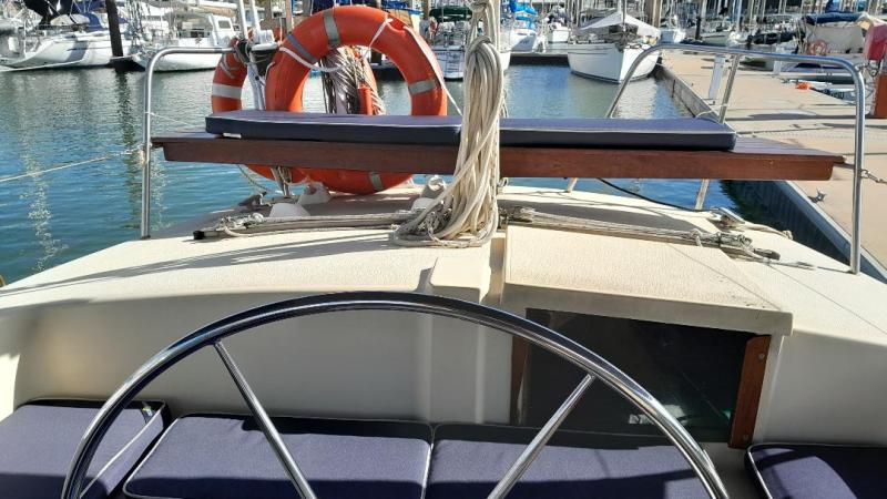 a boat is docked in a harbor