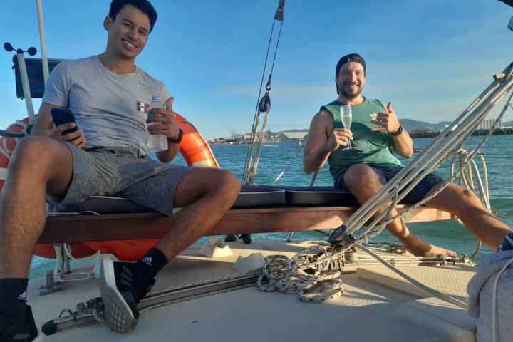 a person sitting on a boat