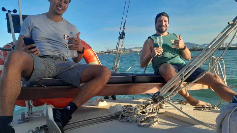 a person sitting on a boat