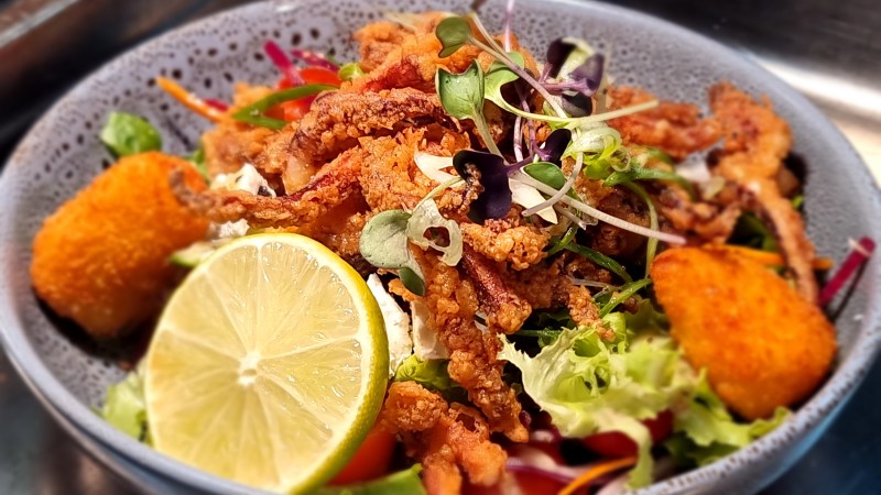 a bowl of food on a plate